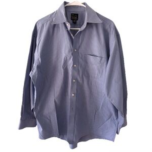 Jos. A. Bank Navy Checkered Dress Shirt